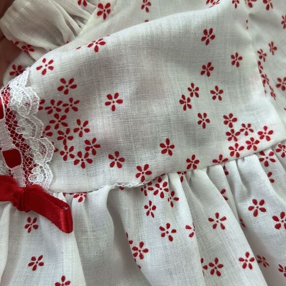 Vintage New York Kids 24M red Floral Ruffle Holiday Dress - Picture 9 of 15